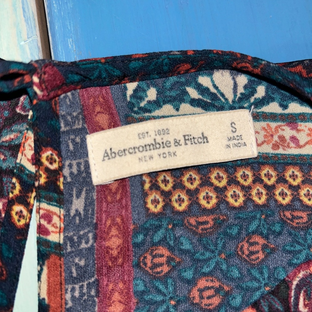 Abercrombie and Fitch Multi Color Print Long Sleeve Dress - Picture 4 of 4